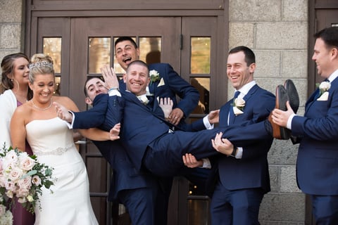 Bellport Country Club Wedding Photos - Silly Bridal Party