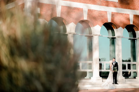 Bright and Airy Wedding Photo at Bourne Mansion