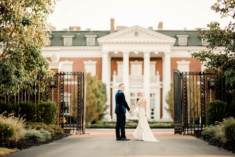Dreamy wedding photo at Bourne Mansion