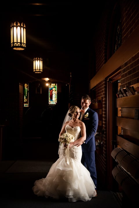Bride and Groom together - Crest Hollow Wedding Photo