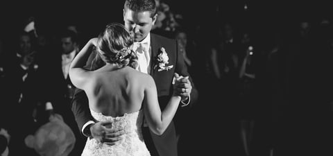 Candid first dance wedding photo - Crest Hollow Country Club