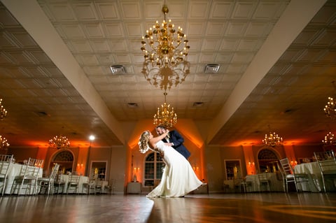 Bride and Groom room shot at East Winds