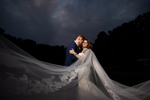 Dramatic Wedding Photo at East Winds